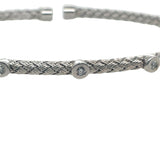 White Gold Bezel Set Diamond  Bracelet