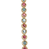 AQUAMARINE AND PINK TOURMALINE BRACELET