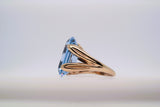 VINTAGE BLUE TOPAZ COCKTAIL RING