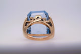 VINTAGE BLUE TOPAZ COCKTAIL RING