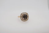 Fabulous Double Halo Smokey Zircon