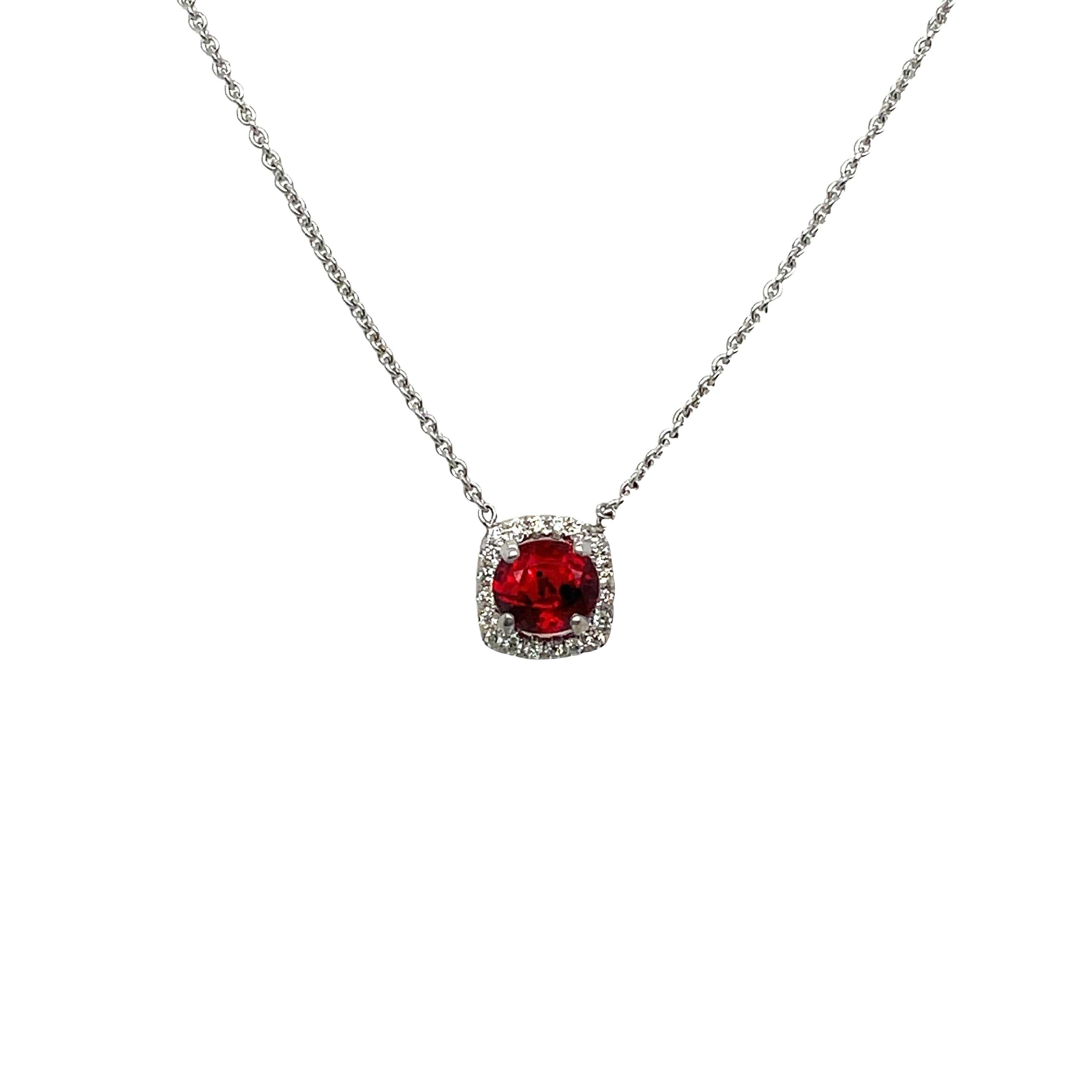 Ruby Gemstone Pendant Necklace