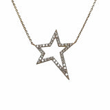 ASYMMETRICAL DIAMOND LARGE STAR DESIGN NECKLACE