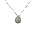 White Gold Teardrop Pendant Necklace