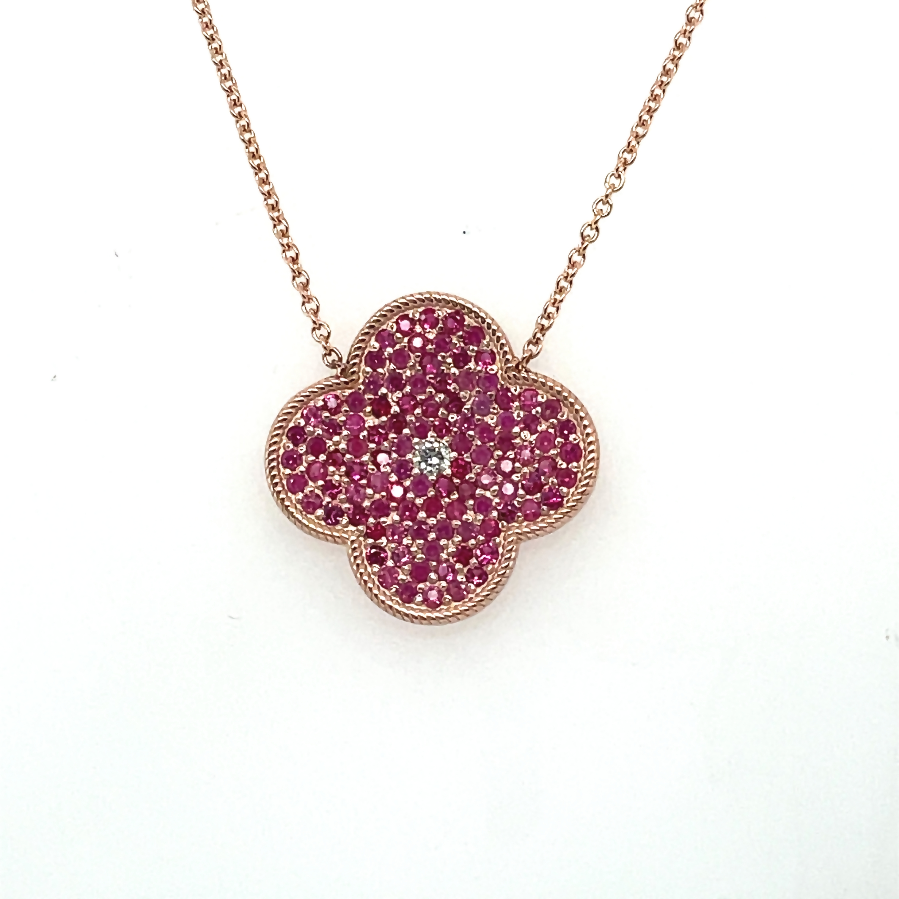 PAVE PINK SAPPHIRE NECKLACE