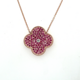 PAVE PINK SAPPHIRE NECKLACE