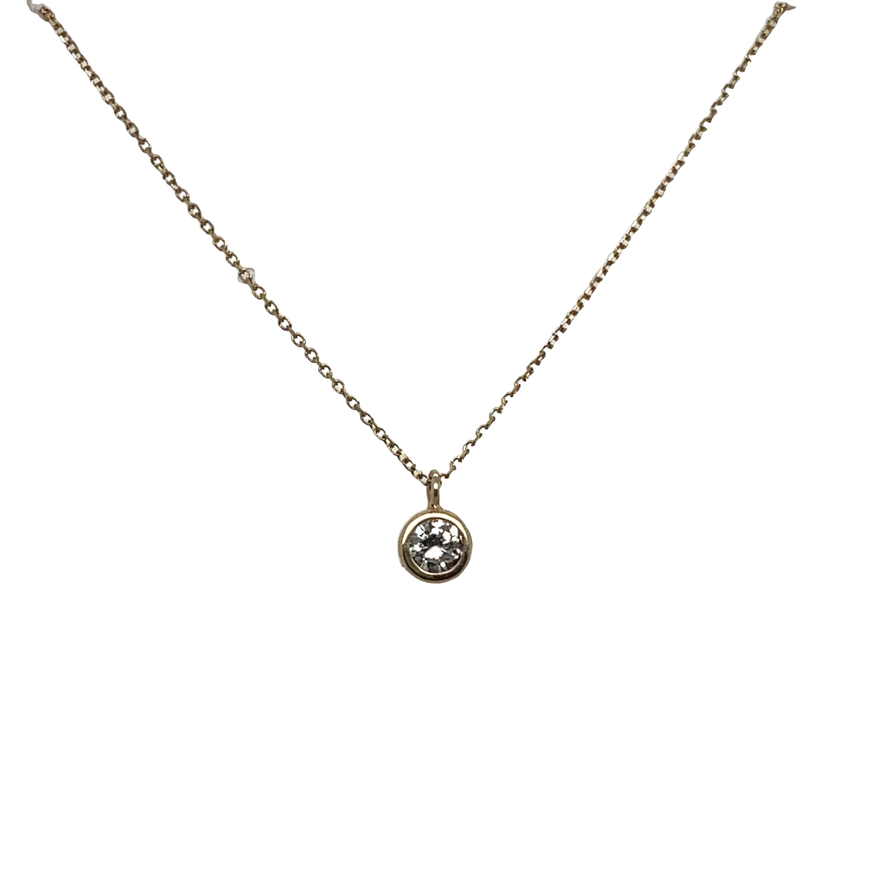 Bezel Diamond Pendant