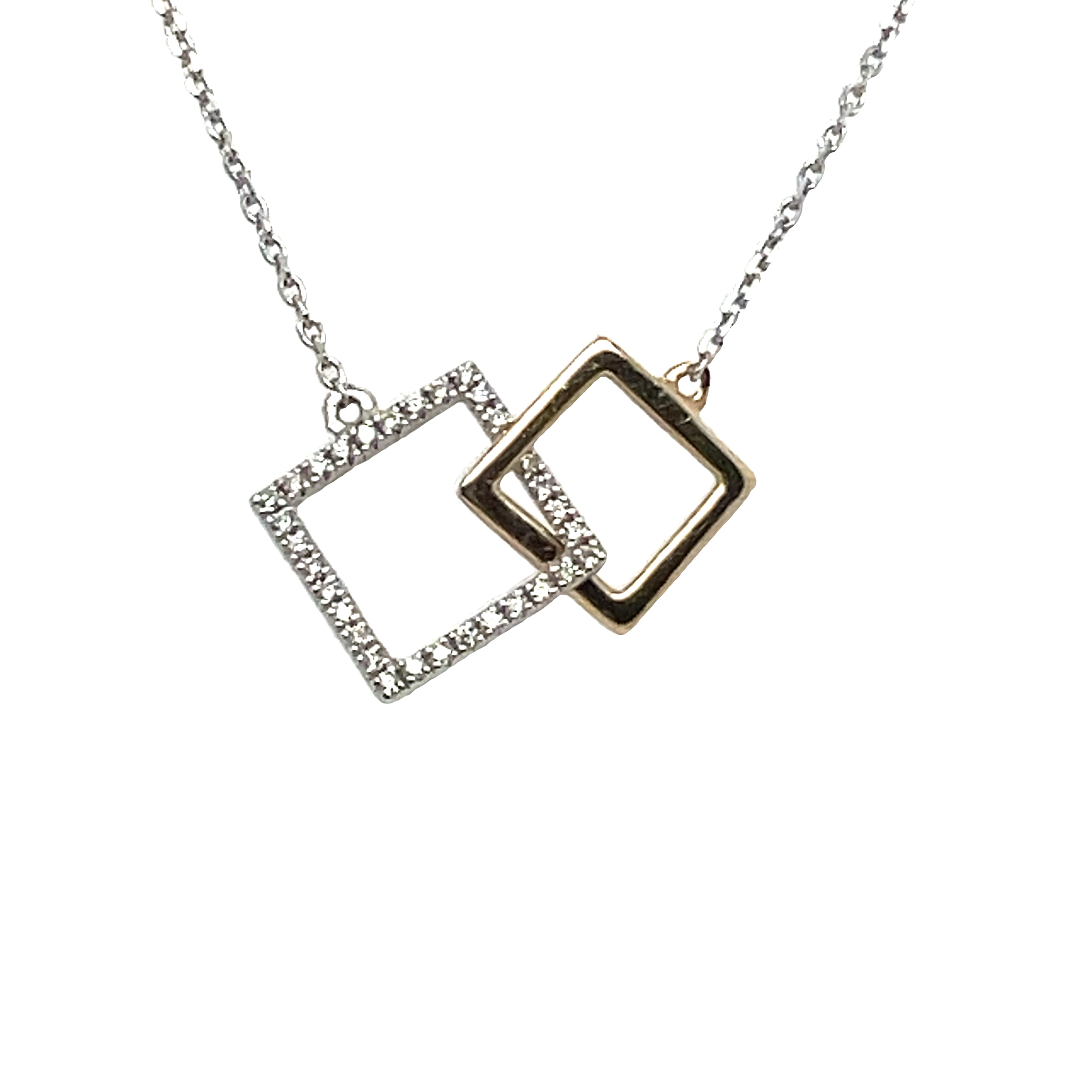 Geometric Square Pendant Necklace