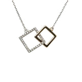 Geometric Square Pendant Necklace