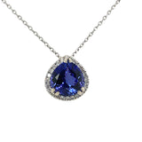 Elegant Pear-Shaped Tanzanite Gemstone Pendant Necklace