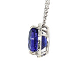 Elegant Pear-Shaped Tanzanite Gemstone Pendant Necklace