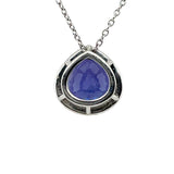 Elegant Pear-Shaped Tanzanite Gemstone Pendant Necklace