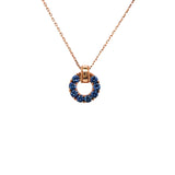 ROSE GOLD BLUE SAPPHIRE PENDANT