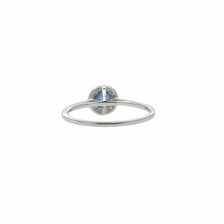 CLASSIC HALO SAPPHIRE RING