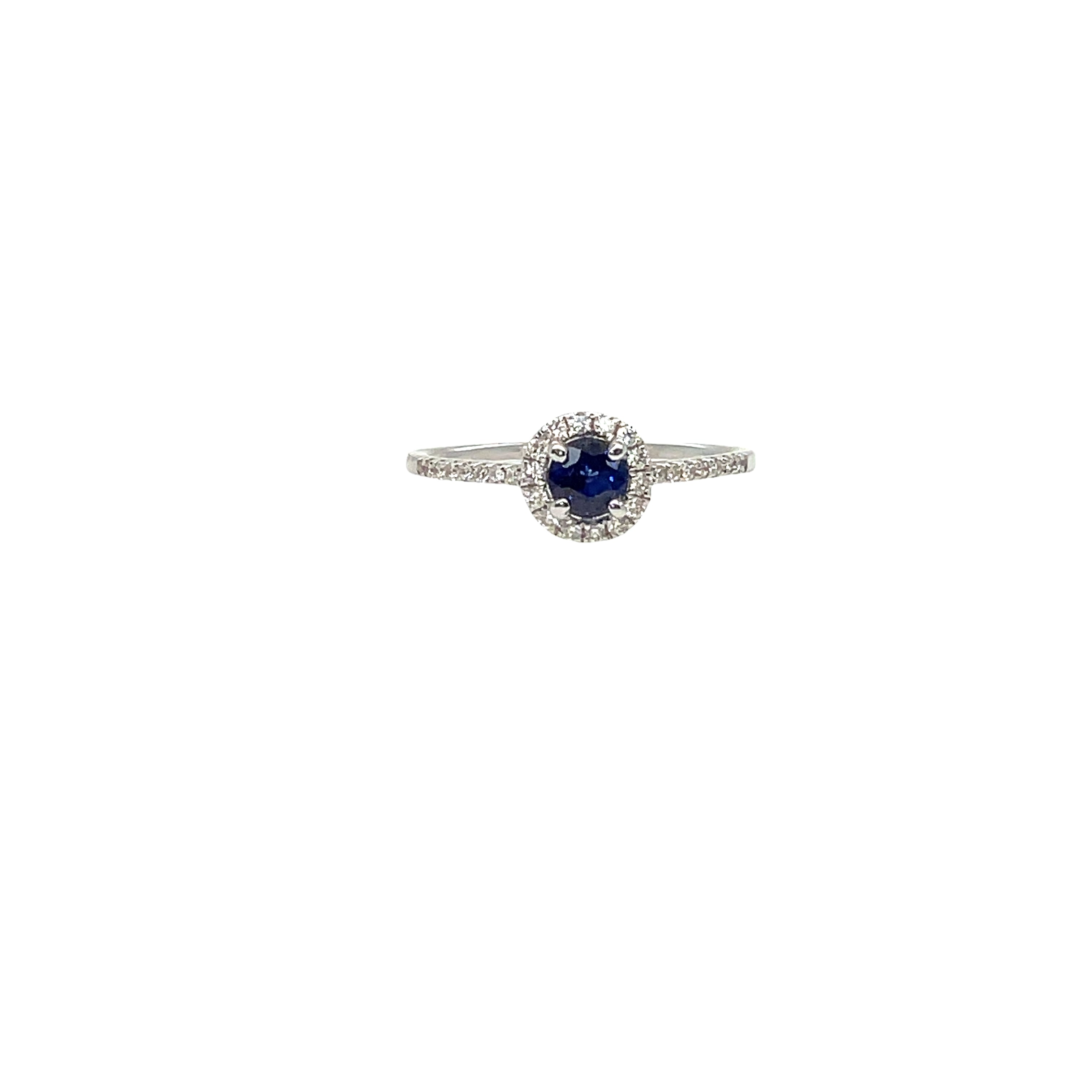 CLASSIC HALO SAPPHIRE RING