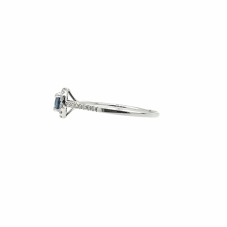 CLASSIC HALO SAPPHIRE RING