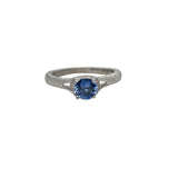 ROUND  BLUE SAPPHIRE RING