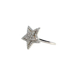 White gold star ring