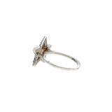 White gold star ring