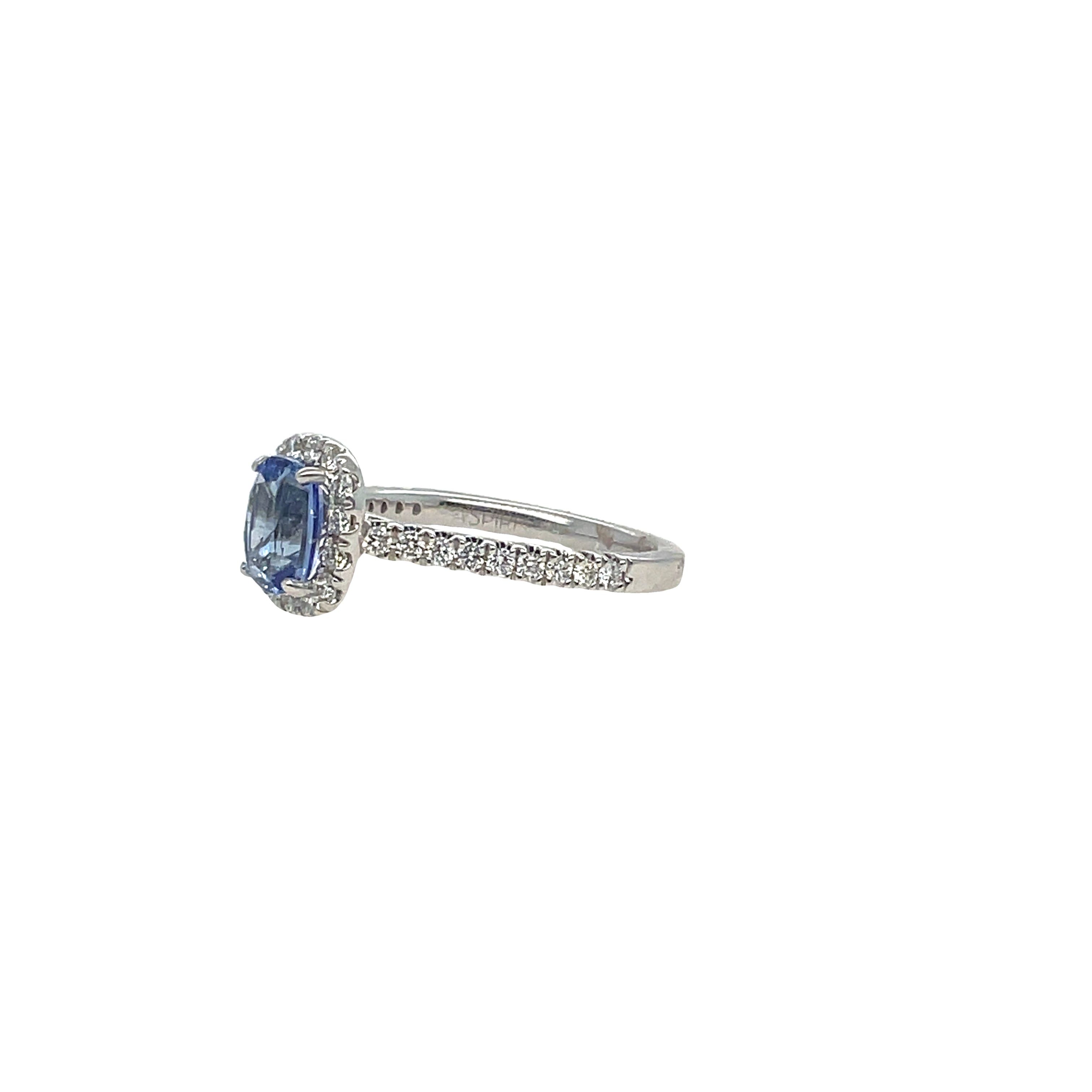 SAPPHIRE HALO RING