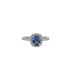 SAPPHIRE HALO RING