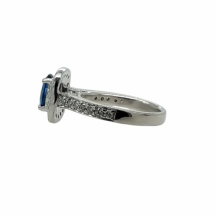 DAZZLING SAPPHIRE HALO RING