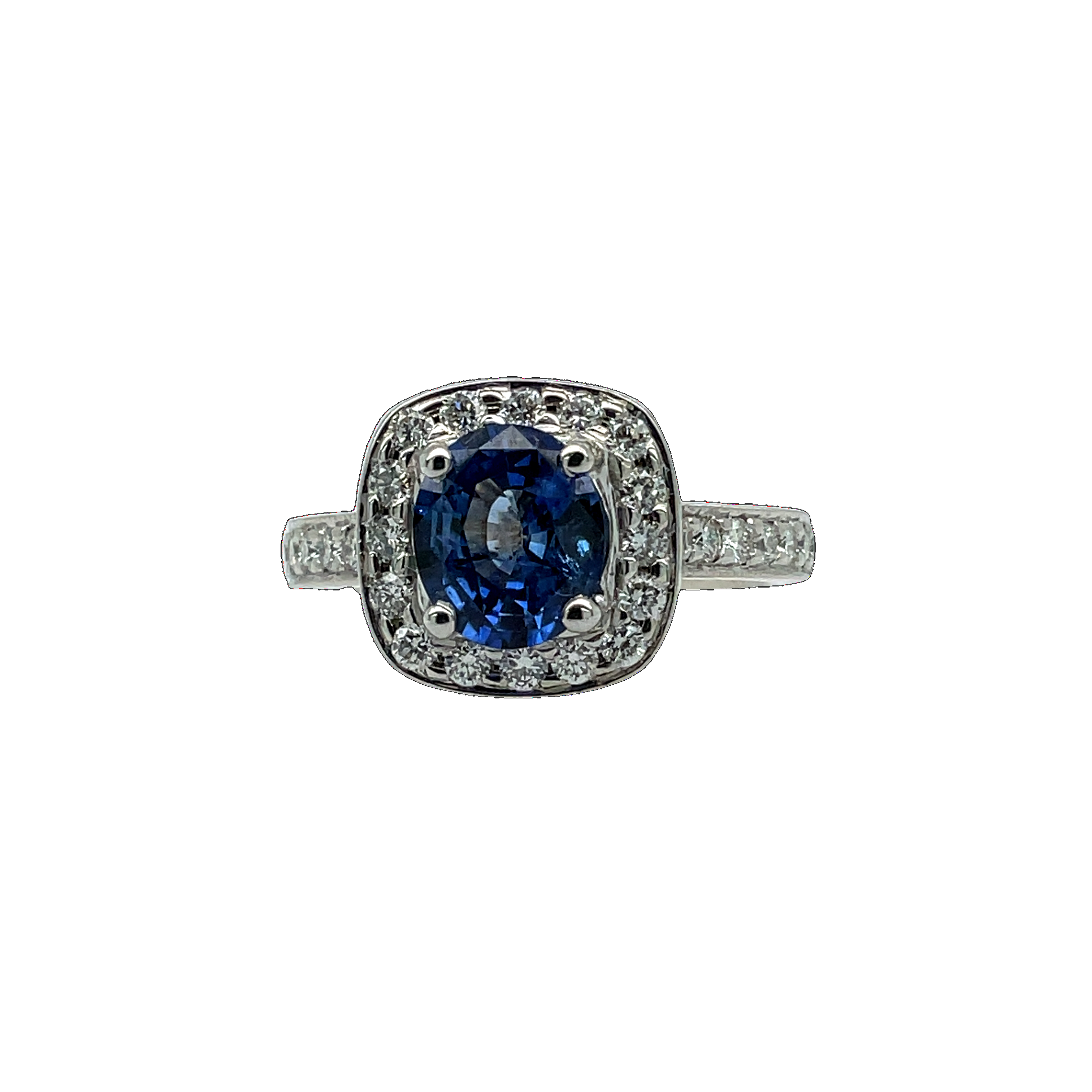 DAZZLING SAPPHIRE HALO RING