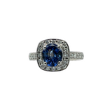 DAZZLING SAPPHIRE HALO RING