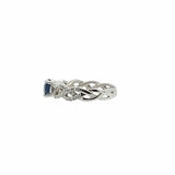 OVAL SHAPE BLUE SAPPHIRE SET EAST TO WEST