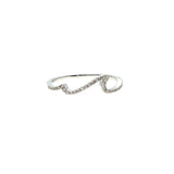 Ocean Wave- Elegant White Gold Ring