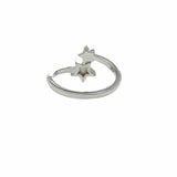 SHOOTING STAR RING WHITE GOLD