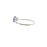 Elegant White Gold Ring with Enchanting Purple Sapphire