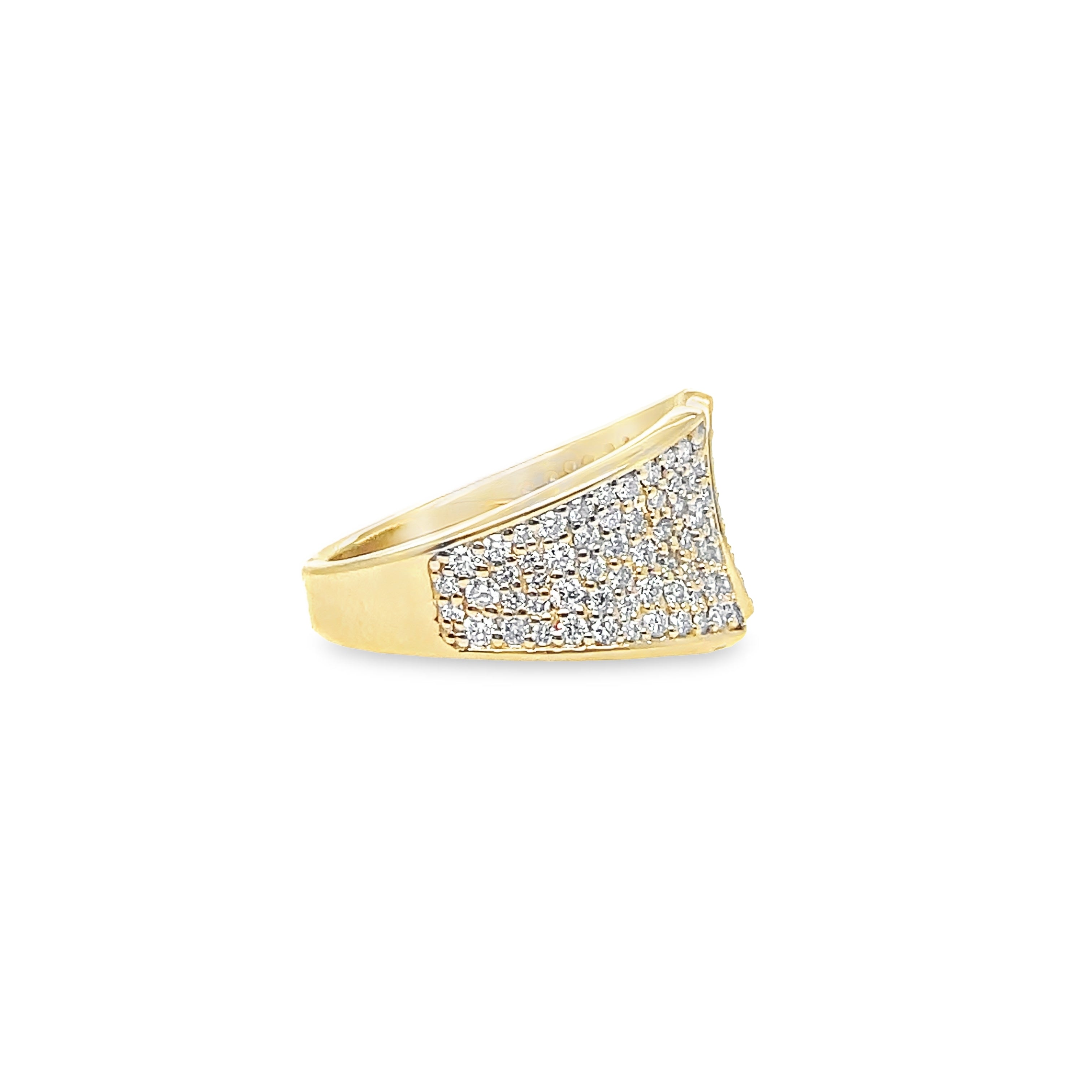 Pave Yellow Gold Band