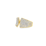 Pave Yellow Gold Band