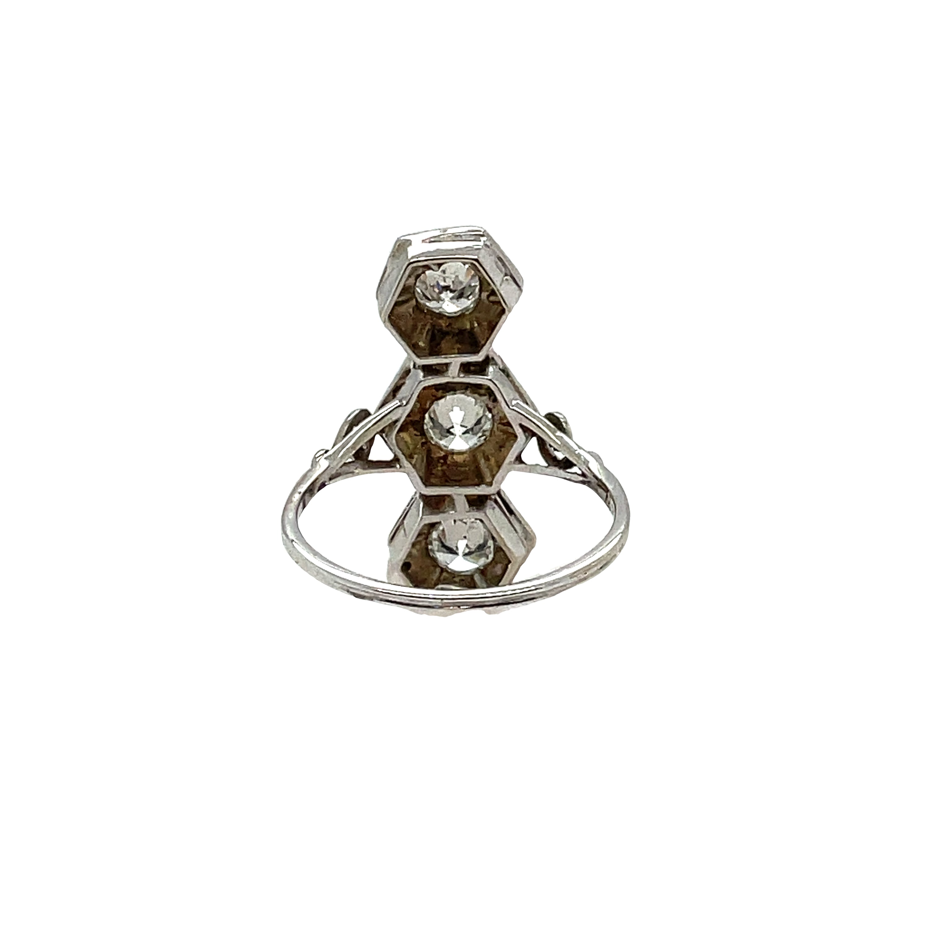 Estate 14k White Gold and Diamond Ring