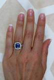 Ceylon Sapphire & Diamond Ring