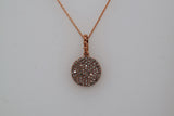 Rose Gold Pave Diamond Pendant