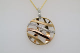 Tri Color Diamond Pendant