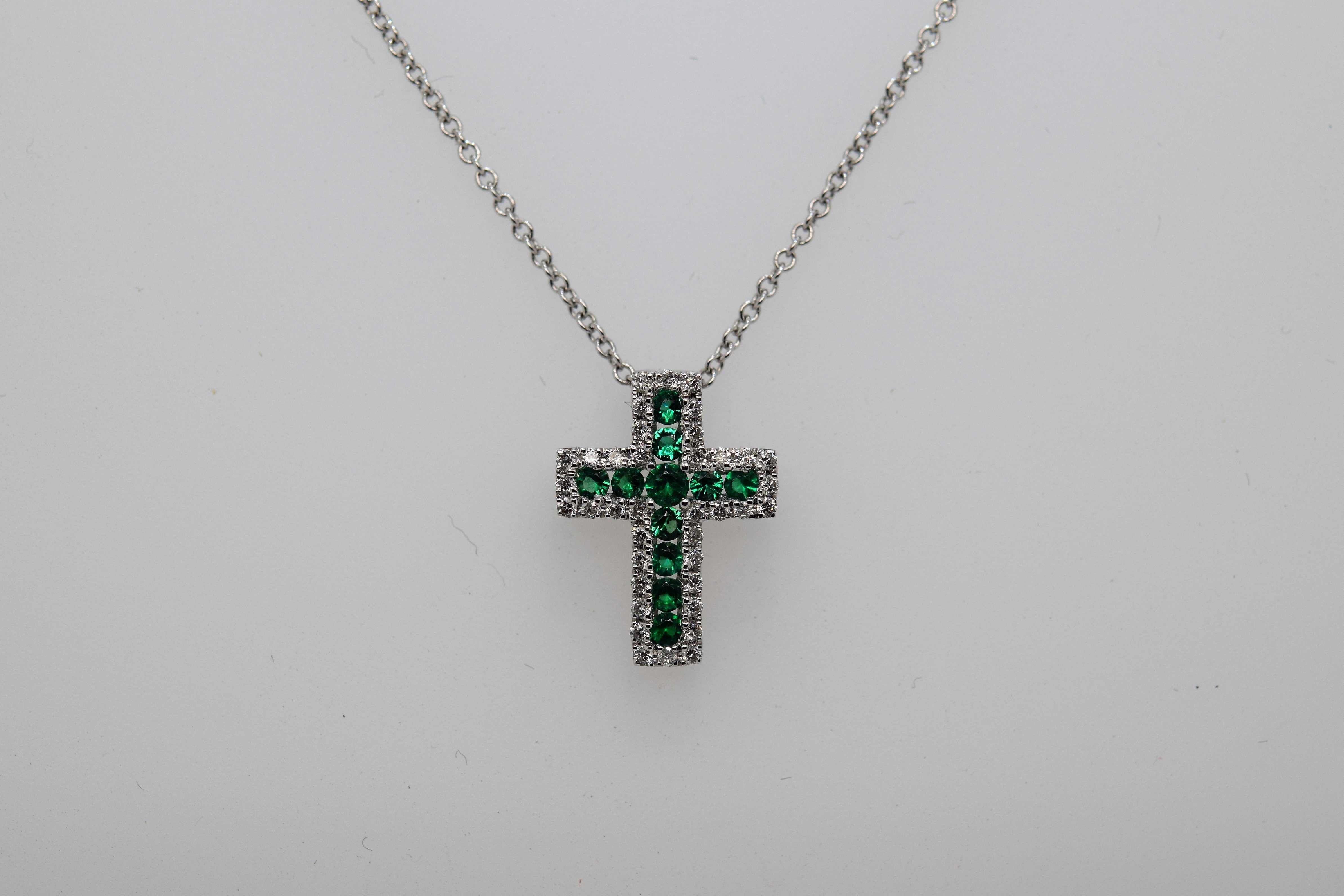 Colombian Emerald Cross