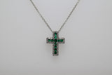Colombian Emerald Cross