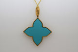 Turquoise Necklace | Diamond Pendant