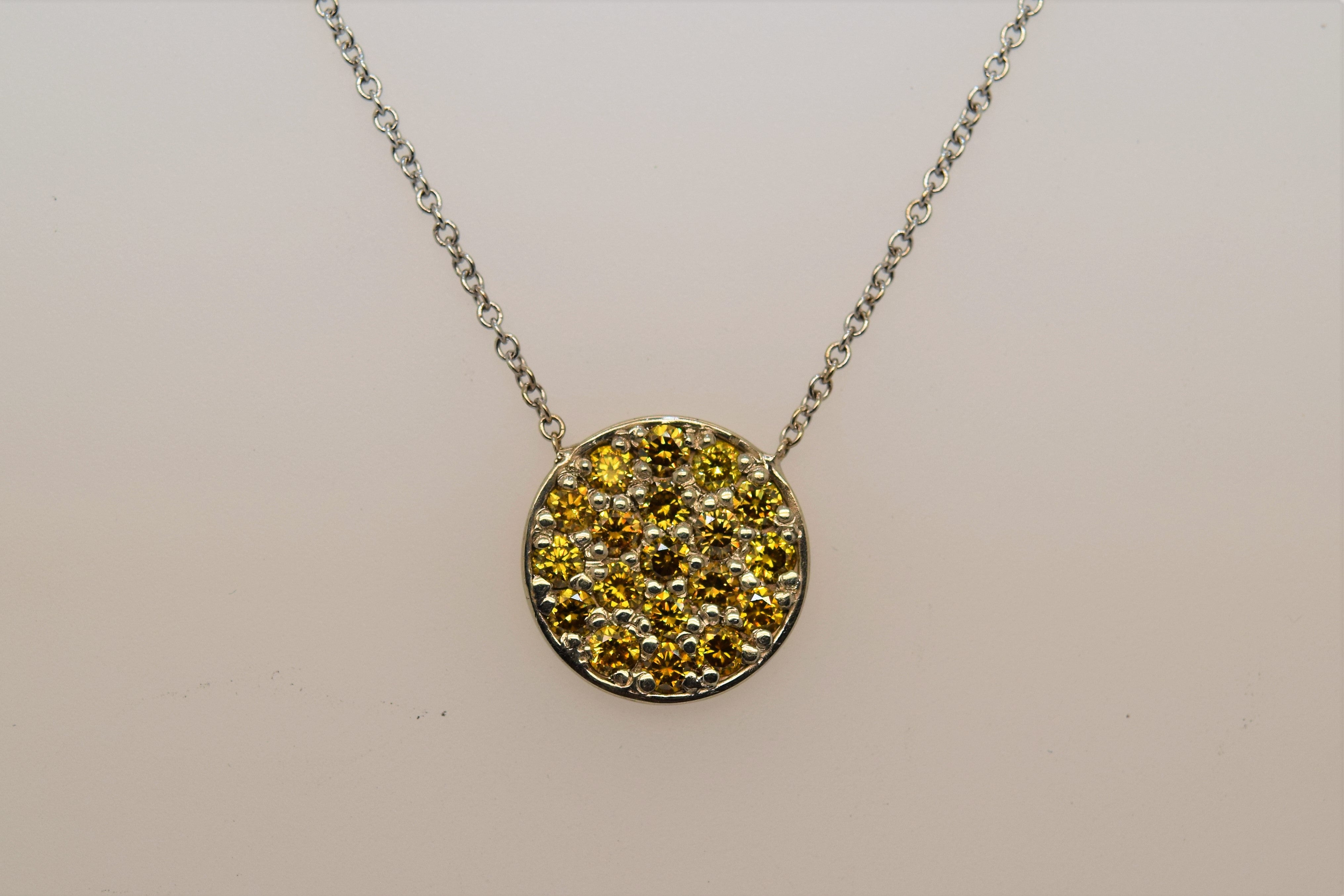 Yellow Diamond Pave Pendant