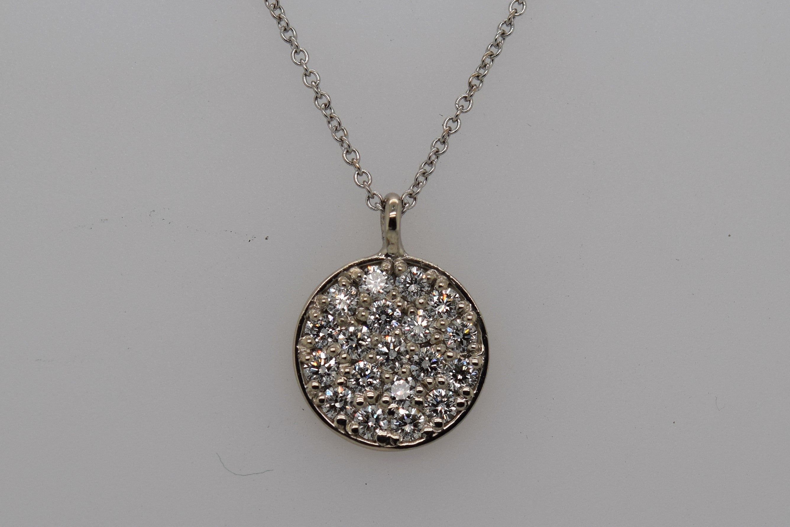 White Gold Diamond Pave Pendant