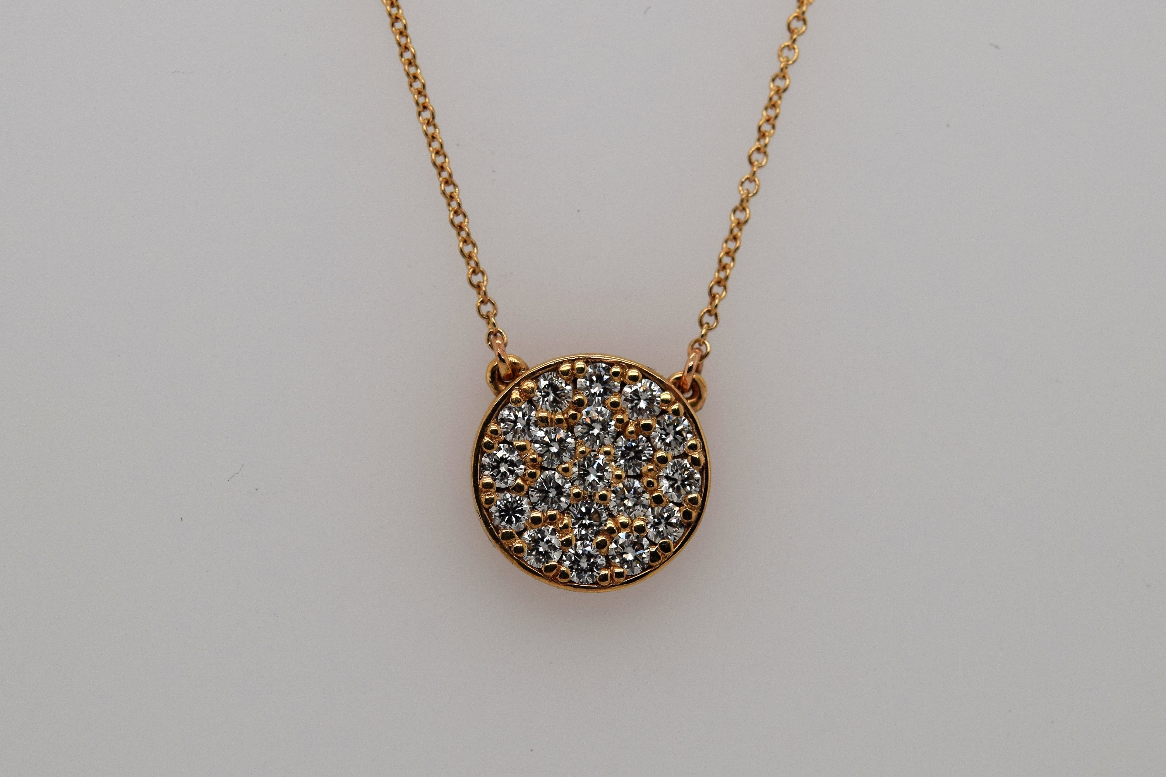 Yellow Gold Pave Diamond Pendant
