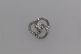 White Gold Diamond Spiral Earrings