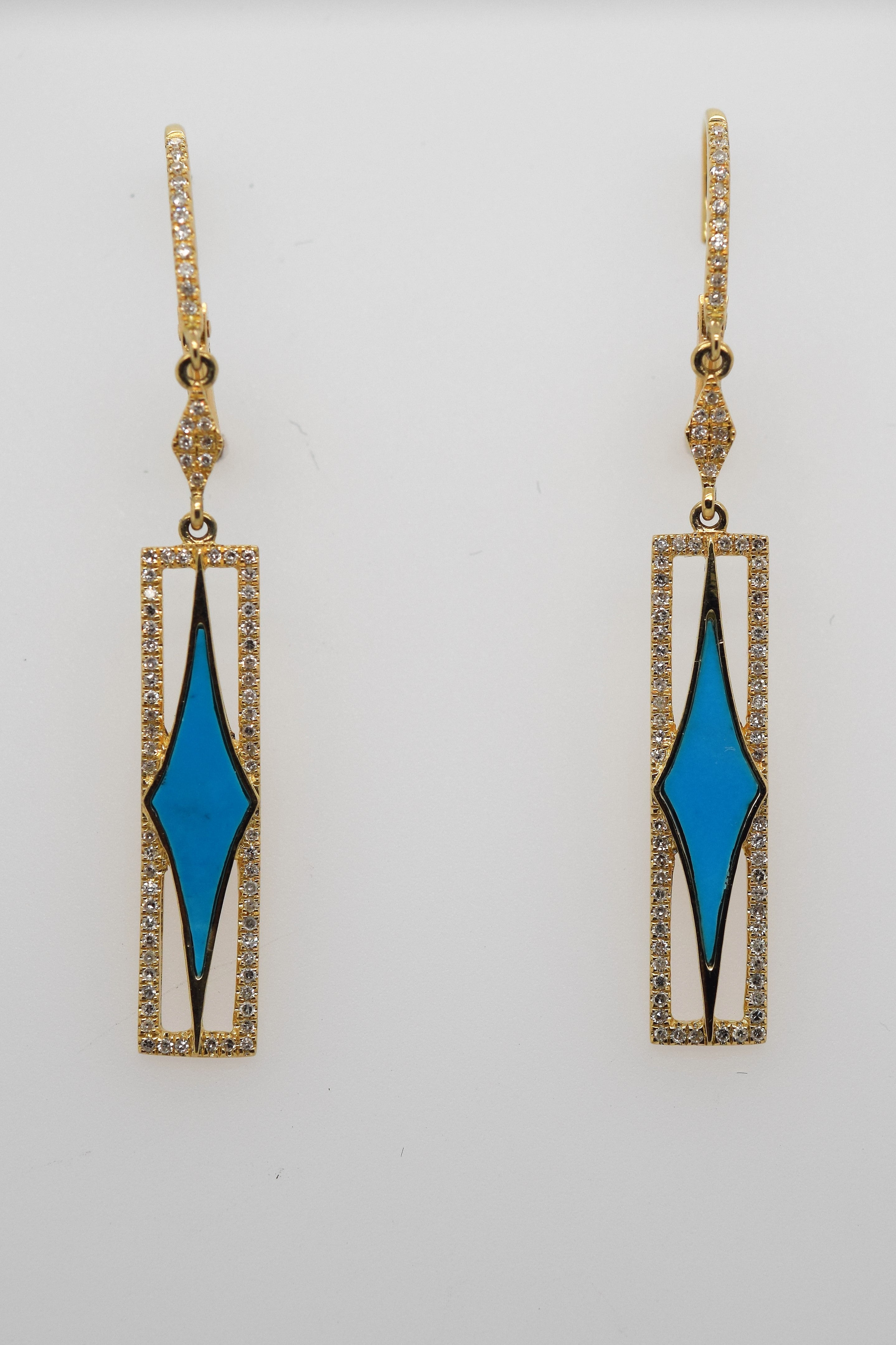 Turquoise Diamond Earrings