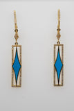 Turquoise Diamond Earrings