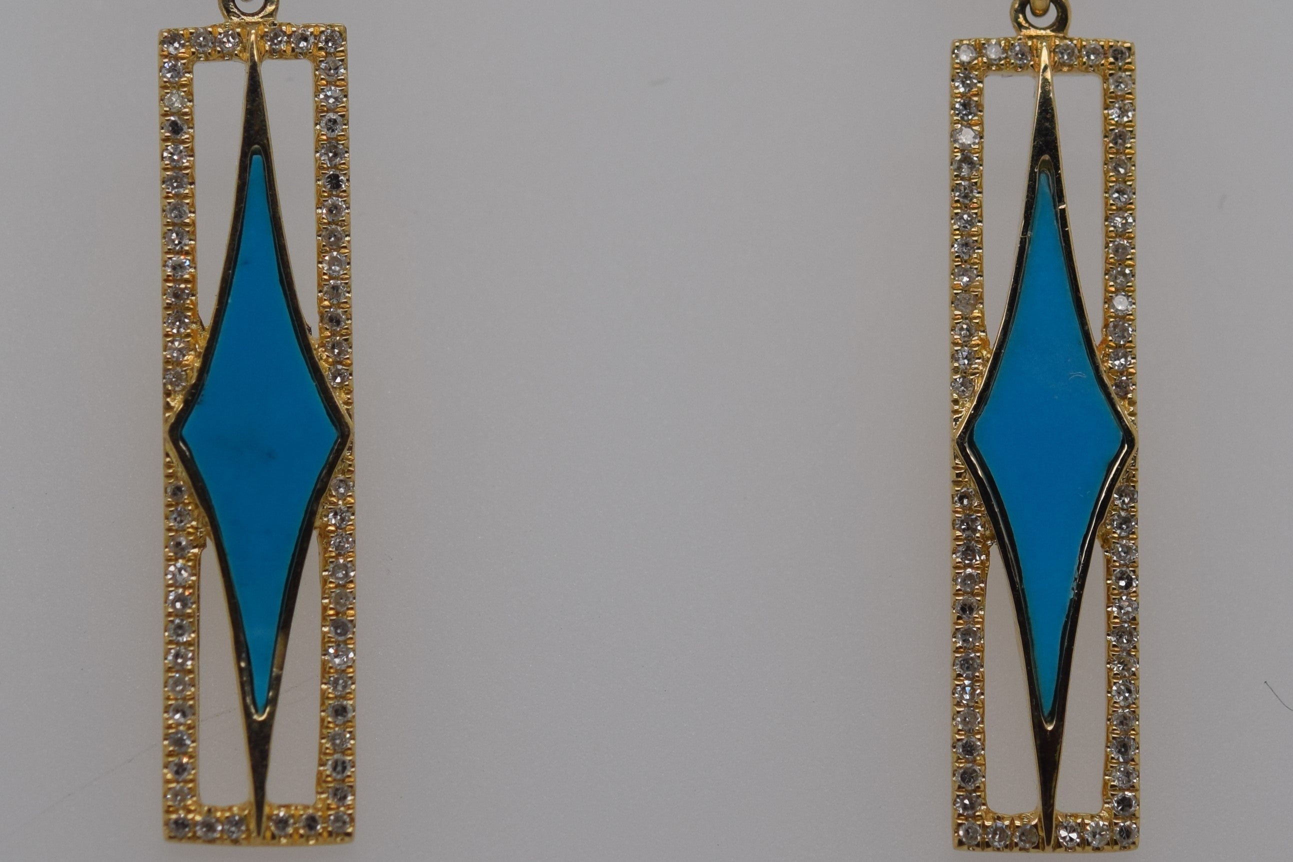 Turquoise Diamond Earrings
