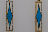 Turquoise Diamond Earrings