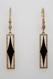 Black Diamond Shaped Earrings